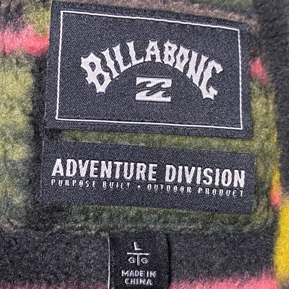 BILLABONG Boundary Mock Neck Fleece L Mens Pullover Sweater GUC - Picture 7 of 7